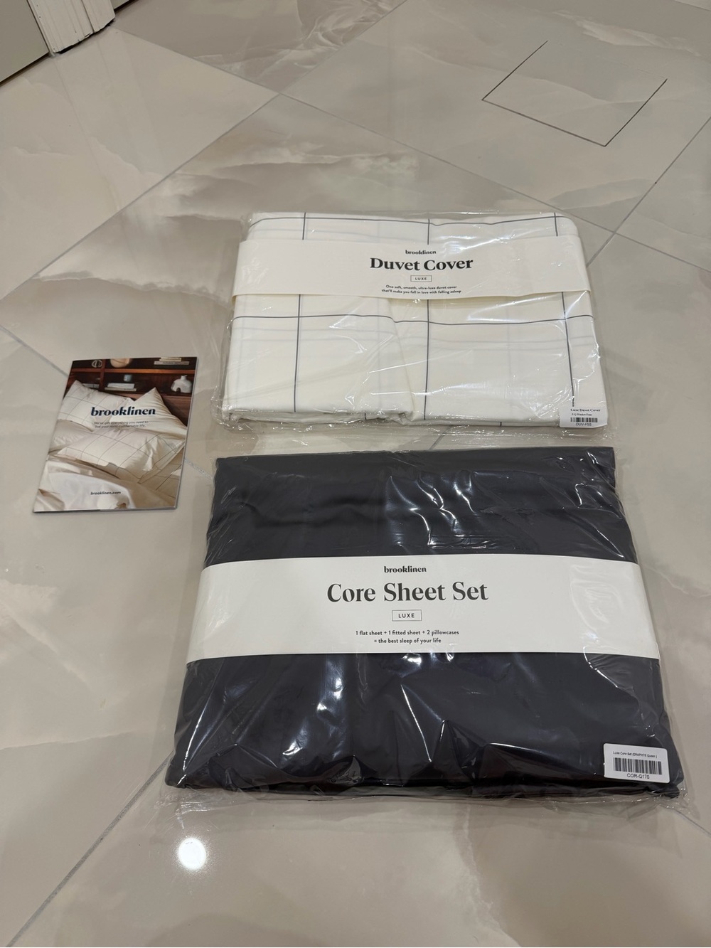 NEW Brooklinen Luxe Core Sheet Set & Duvet Cover (Queen Size, no pillowcases)